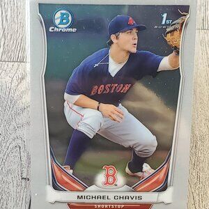 2014 Bowman Chrome Draft Picks #CDP22 Michael Chavis 1st Boston Red Sox